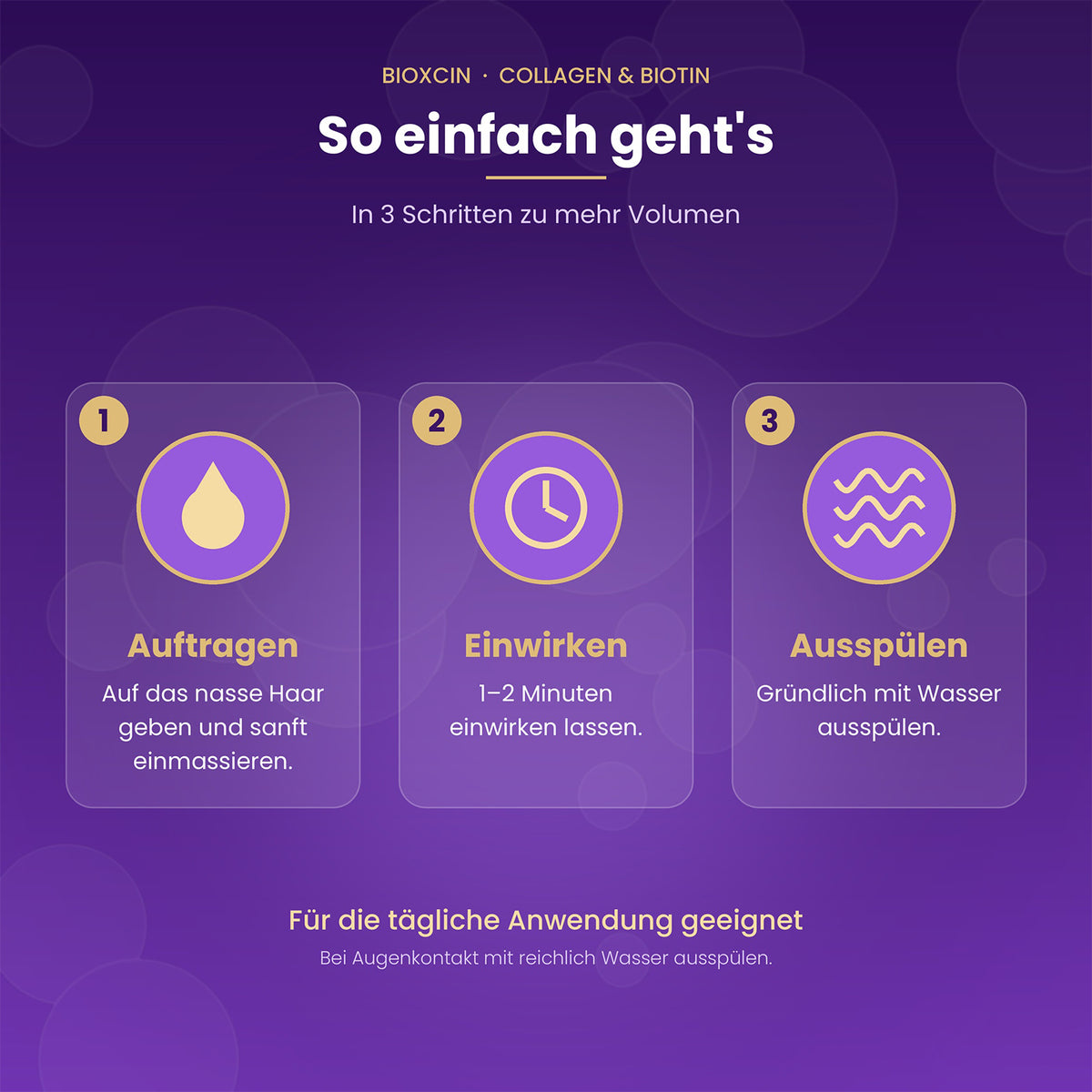 BIOXCIN Collagen Biotin Volumen Shampoo 3x300ml Set