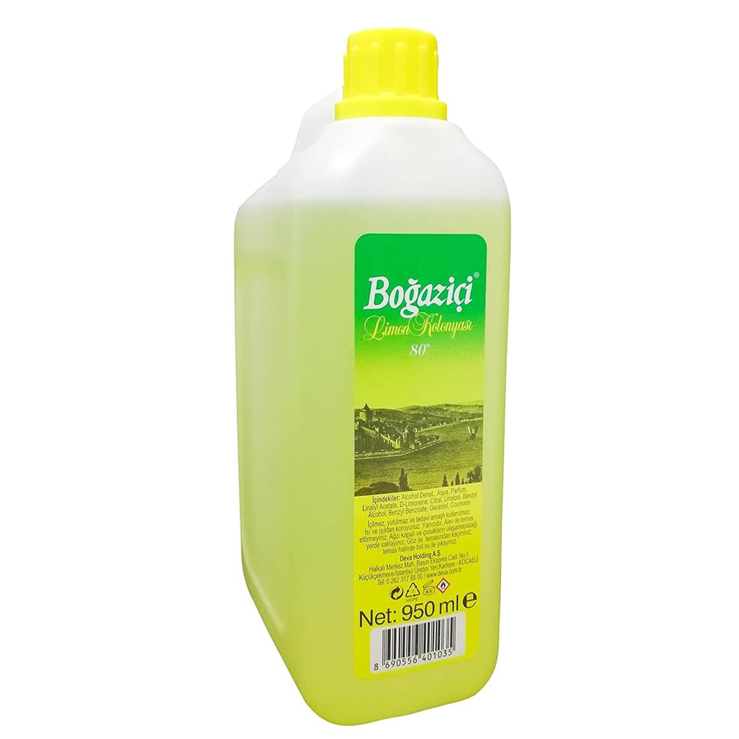 BOGAZICI XXL PET Zitronen Duftwasser - Limon Kolonyasi - Eau de Cologne 950ml