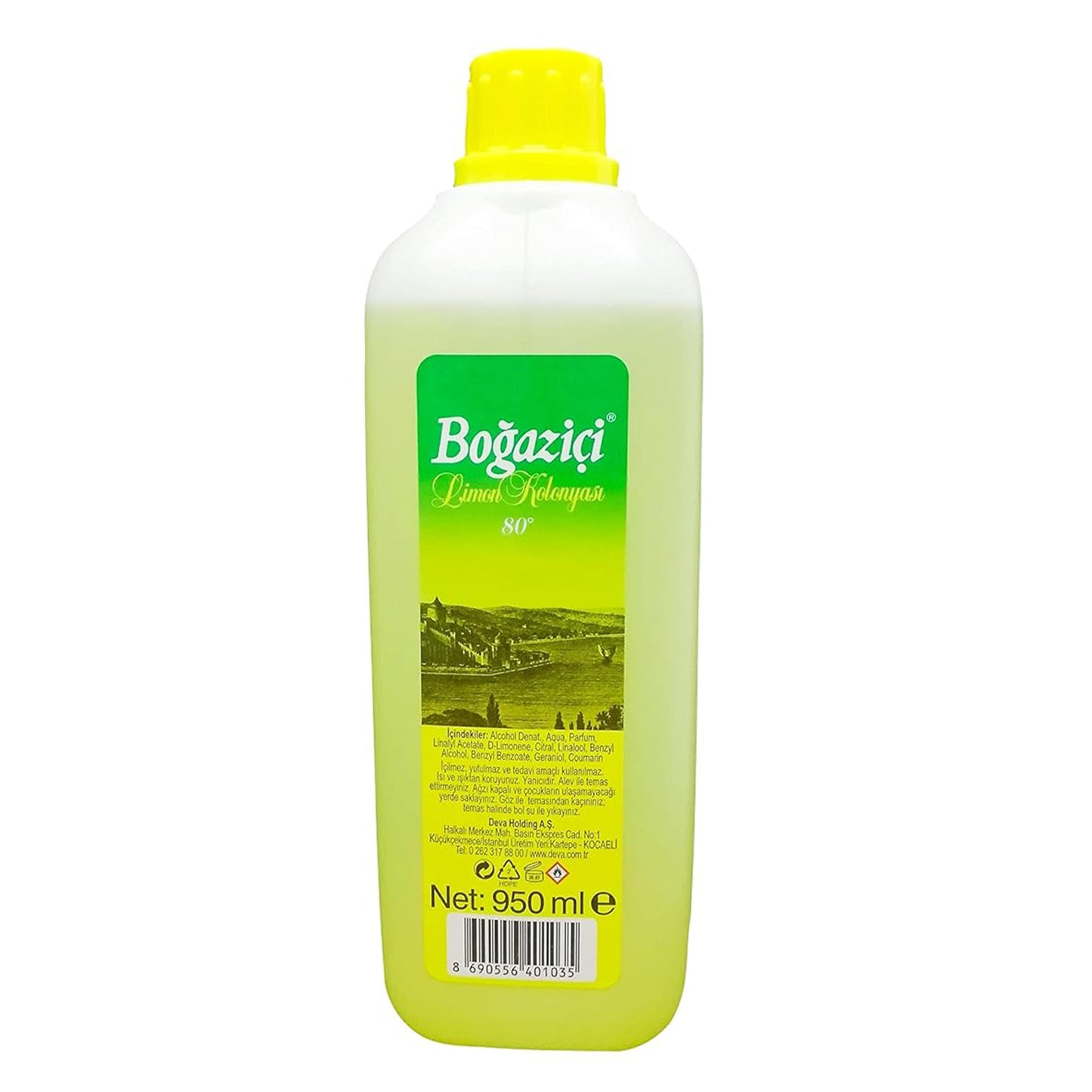 BOGAZICI XXL PET Zitronen Duftwasser - Limon Kolonyasi - Eau de Cologne 950ml