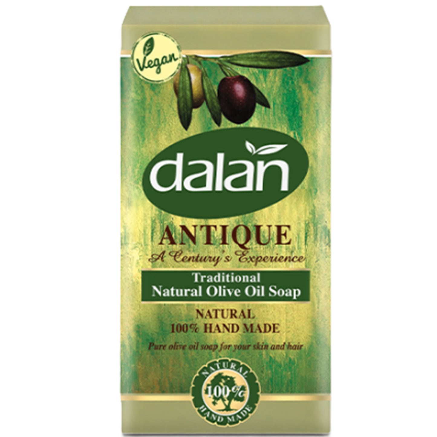 Dalan Seife 5x180 g, Natur, Handgefertigt, 100% Olivenöl Seife