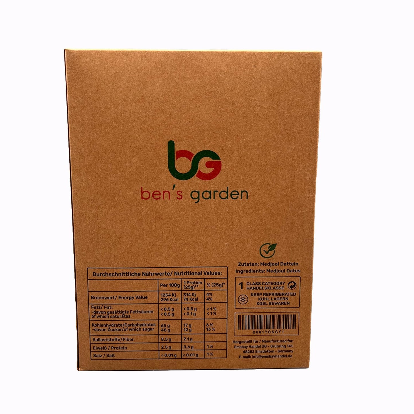 Ben's Garden Premium-Qualität, natürliche Medjoul-Datteln - 500g