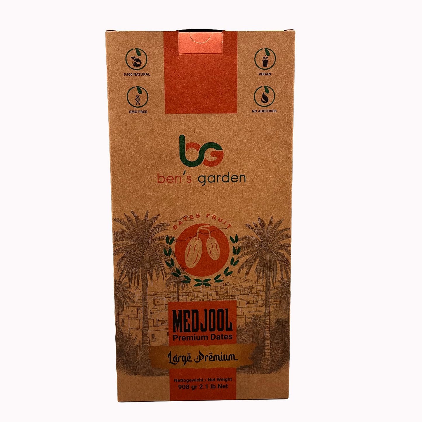 Ben's Garden Premium-Qualität, natürliche Medjool-Datteln - 908g LARGE