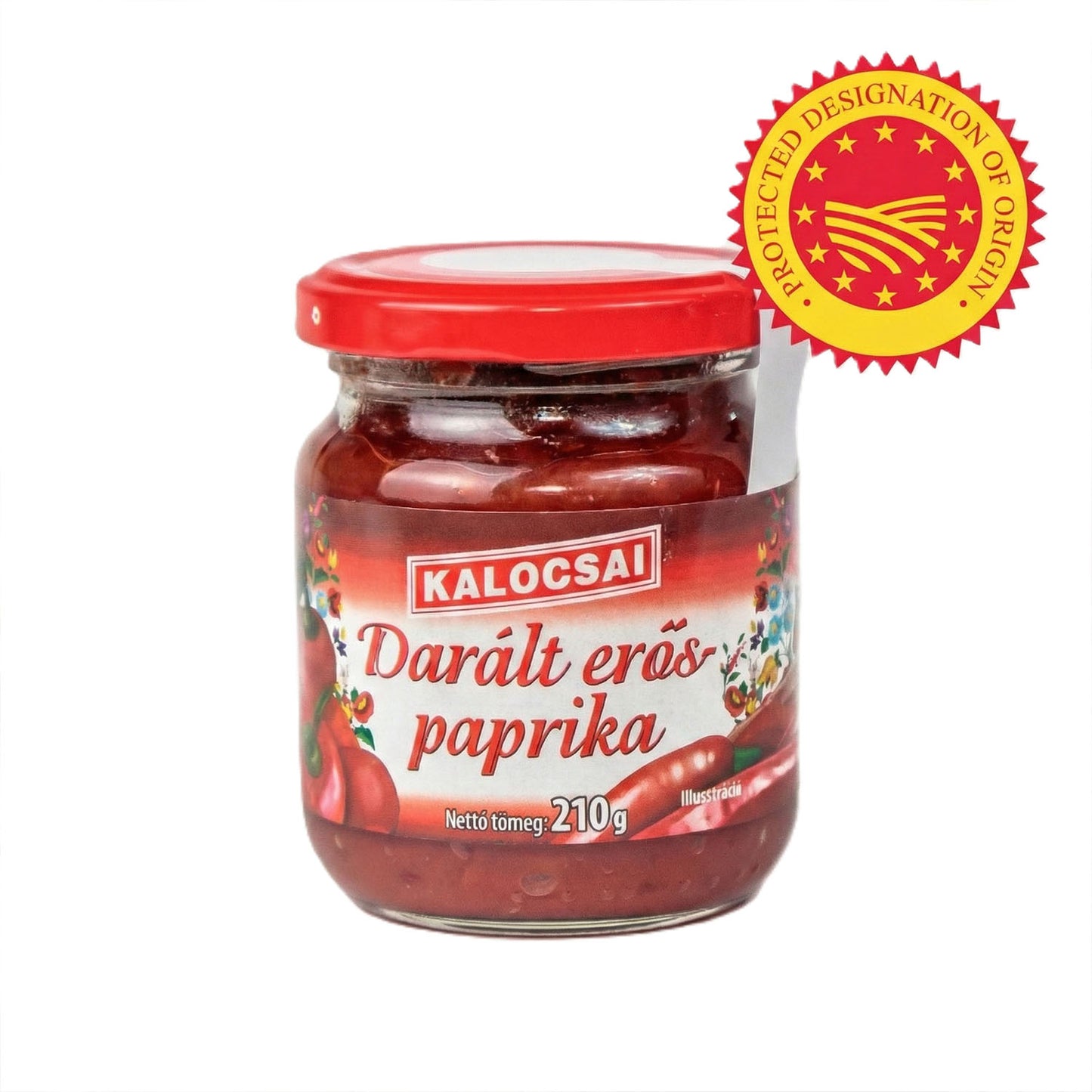 Kalocsai Ungarische Paprikapaste scharf (210g) – Original Darált Erös Paprikamark (g.U.) | Scharfe Würzpaste direkt aus Kalocsa – Ohne künstliche Farbstoffe | Ideal für Gulasch & Eintöpfe