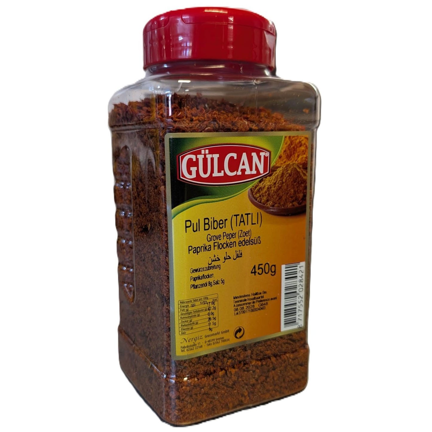 Gülcan Paprikaflocken edelsüß - Tatlı Pul Biber 450g
