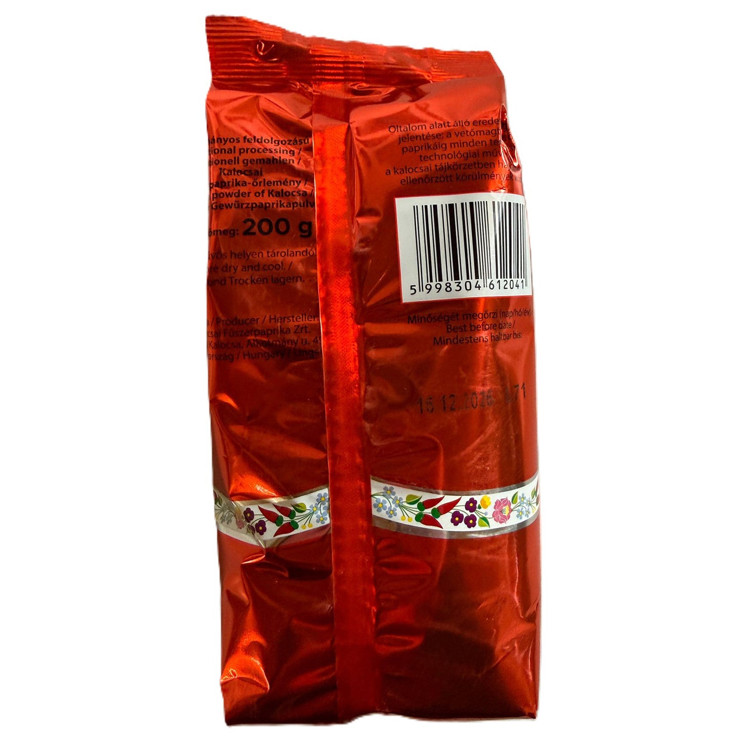 Kalocsai Paprikapulver Edelsüß (g.U.) 200g – Traditionell gemahlen & Handgeerntet – Premium Ungarische Paprika aus Kalocsa – Authentisch für Gulasch, Pörkölt & Fleischgerichte
