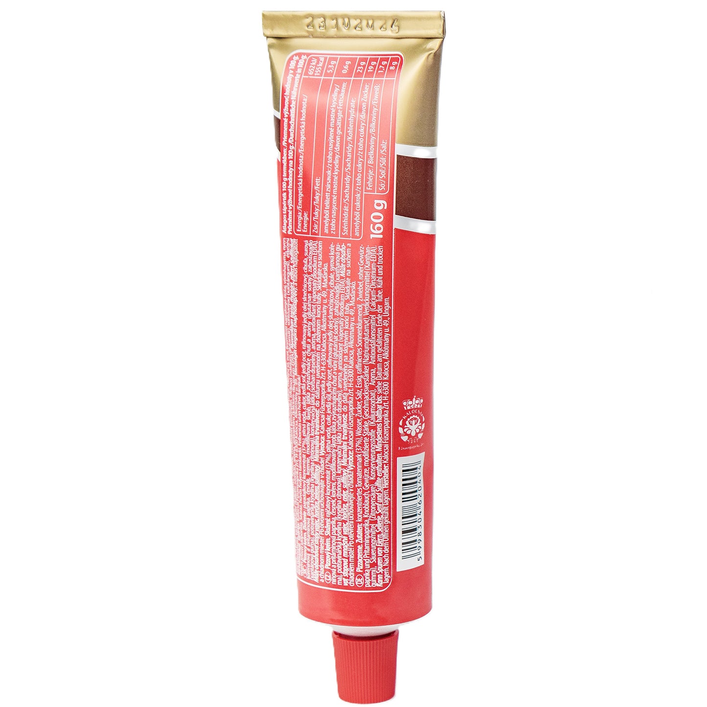 Kalocsai Ungarische Pizzacreme (160g Tube) – Original Pizzasauce aus Kalocsa | Mit 37% Tomatenmark, Zwiebeln & Knoblauch – Ohne Farbstoffe | Ideal für Pizza, Toasts & Pasta
