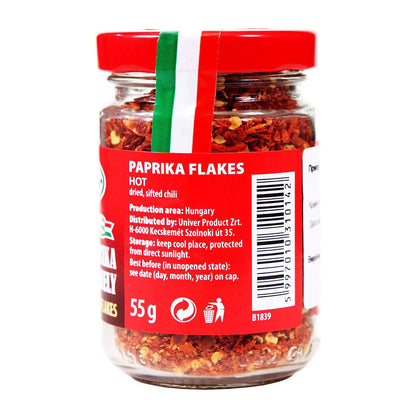 Univer Erös Pista Paprikaflocken 55g – Premium Scharfe Chili Flocken aus Ungarn