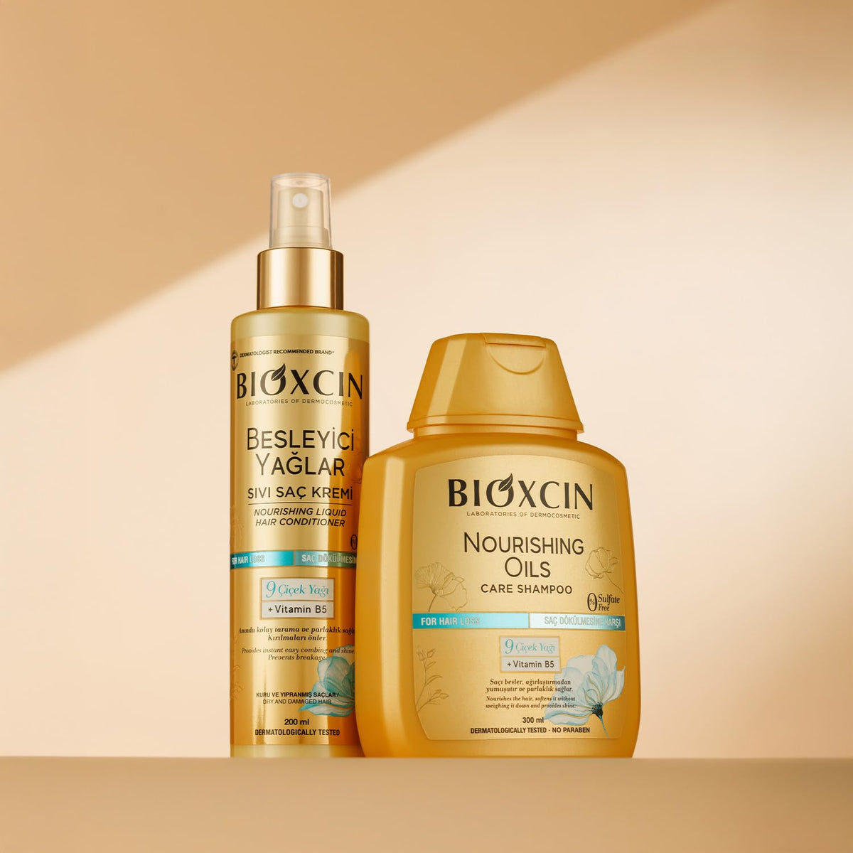 Bioxcin Nourishing Oils Flüssige Haarpflege-Creme 200 ml – Leave-In Conditioner mit 9 Blütenölen & Vitamin B5