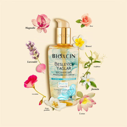Bioxcin Nourishing Oils Haaröl 150 ml – Anti-Frizz Pflege mit 9 Blütenölen, Vitamin B5 & BioComplex B11