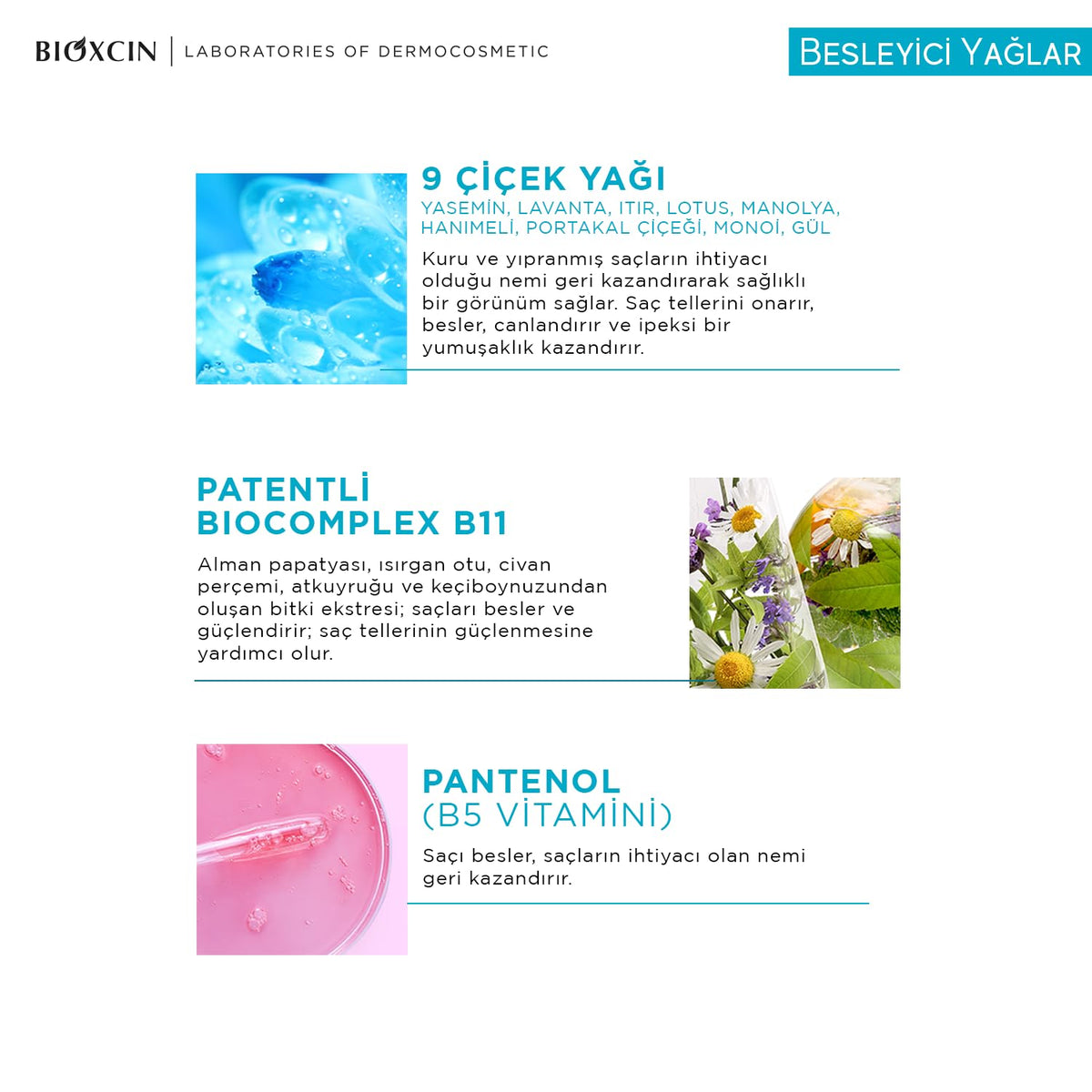 Bioxcin Nourishing Oils Haarmaske 225 ml – Intensivpflege für trockenes & strapaziertes Haar mit 9 Blütenölen & Panthenol