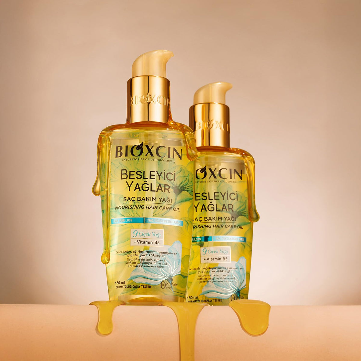 Bioxcin Nourishing Oils Haaröl 150 ml – Anti-Frizz Pflege mit 9 Blütenölen, Vitamin B5 & BioComplex B11