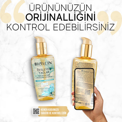 Bioxcin Nourishing Oils Haaröl 150 ml – Anti-Frizz Pflege mit 9 Blütenölen, Vitamin B5 & BioComplex B11