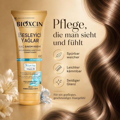 Bioxcin Nourishing Oils Haarspülung 250 ml – mit 9 Blütenölen, Vitamin B5 & BioComplex B11, sulfatfrei