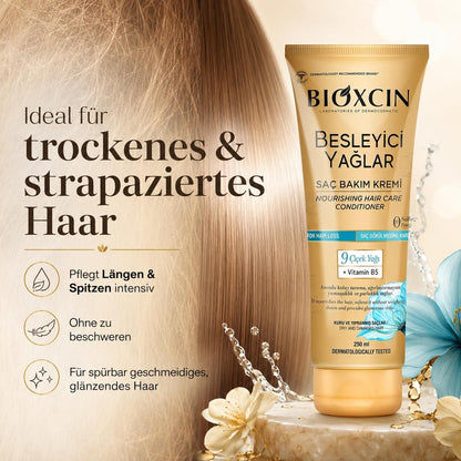Bioxcin Nourishing Oils Haarspülung 250 ml – mit 9 Blütenölen, Vitamin B5 & BioComplex B11, sulfatfrei
