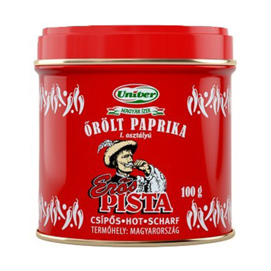 Univer Erös Pista Paprika Pulver in Dekorativer Dose, 100g - Scharf & Aromatisch