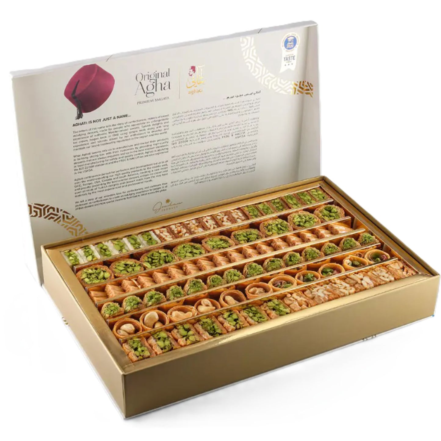 Aghati Baklava, Orientalische Köstlichkeiten  Gemischte Baklava  750g, Premium Qualität