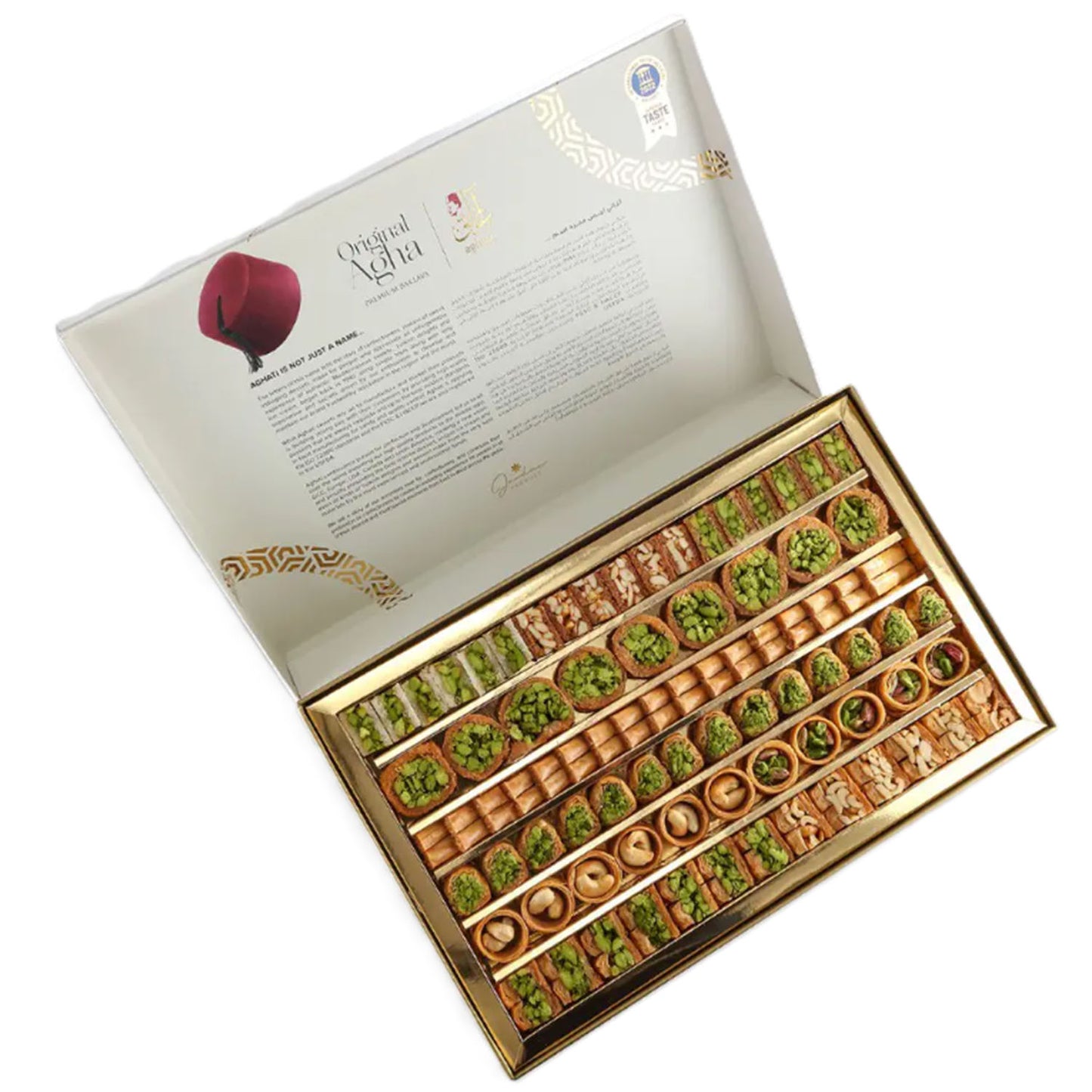 Aghati Baklava, Orientalische Köstlichkeiten  Gemischte Baklava  750g, Premium Qualität