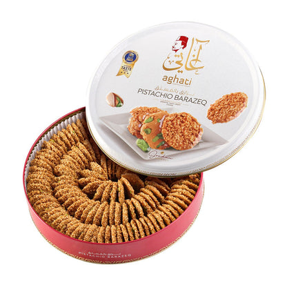 Aghati Barazeq – Premium Pistazien-Sesam-Kekse aus Jordanien 500g – Traditionelles Gebäck mit echter Butter