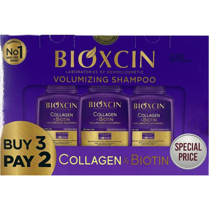 BIOXCIN Collagen Biotin Volumen Shampoo 3x300ml Set