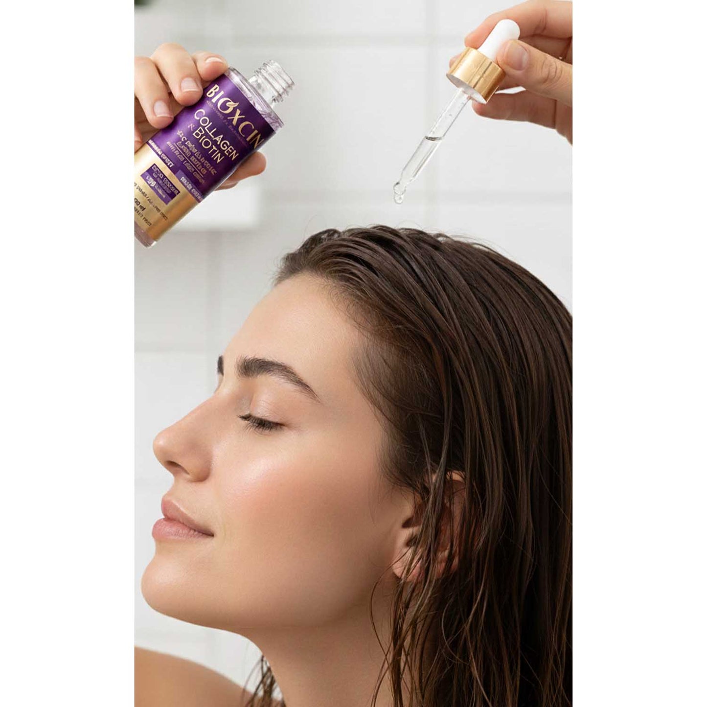 Bioxcin Collagen & Biotin Anti-Haarausfall Haarserum 100ml, Extra Volumen & Fülle - Für Dünnes, Schwaches Haar, Kräftigendes Haarwuchsmitte