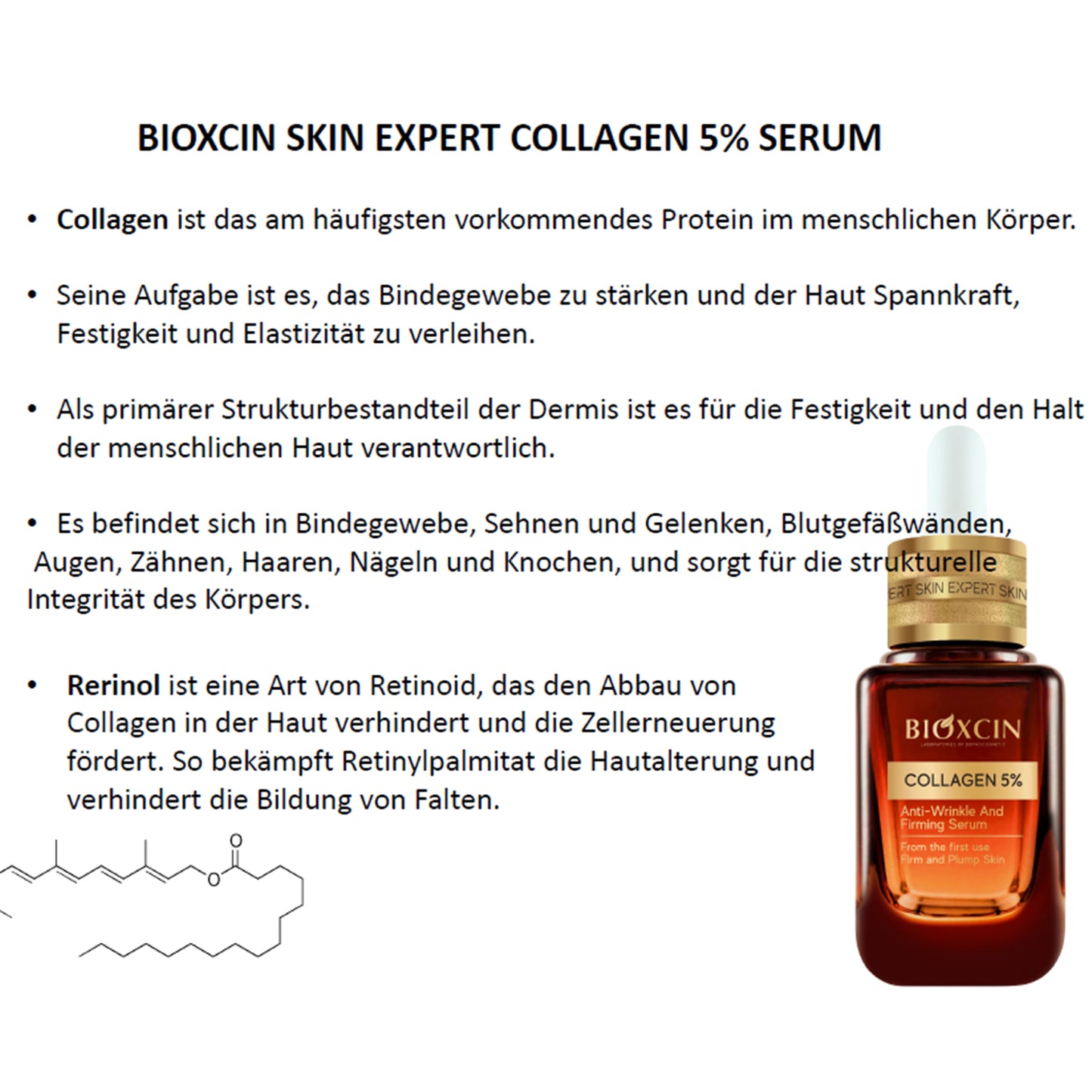 BIOXCIN Collagen Retinol Anti-Falten Straffung Serum 30ml