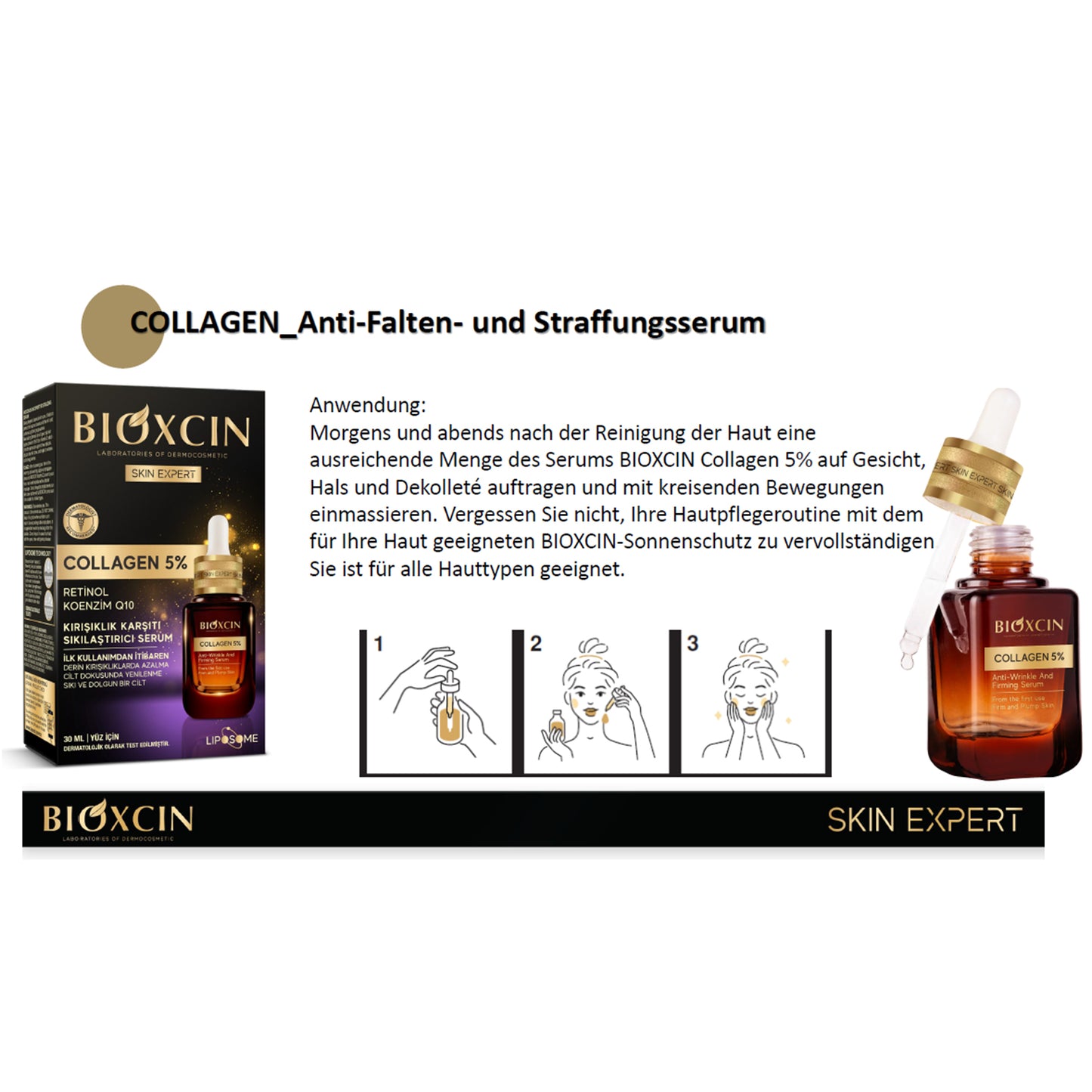 BIOXCIN Collagen Retinol Anti-Falten Straffung Serum 30ml
