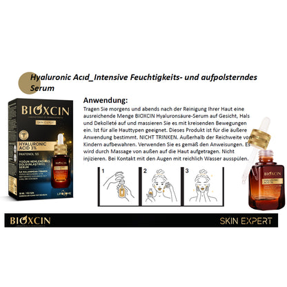 Bioxcin Hyaluronic Acid, Panthenol - Feuchtigkeitsauffüllendes Serum 30ml