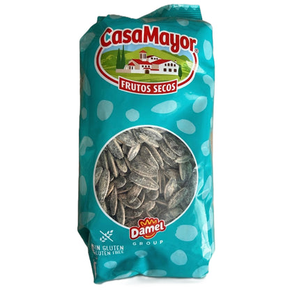 Casa Mayor Premium Sonnenblumenkerne mit Schale 250 g, Klassisch Geröstet & Gesalzen - Glutenfrei - Spanische Qualität