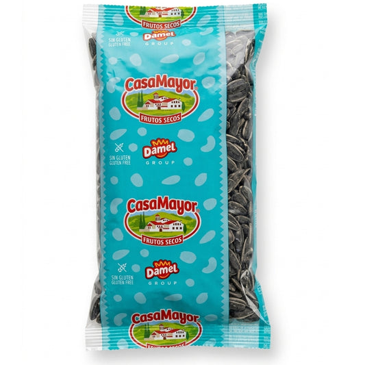 Casa Mayor Premium Sonnenblumenkerne mit Schale 100 g, Klassisch Geröstet & Gesalzen - Glutenfrei - Spanische Qualität