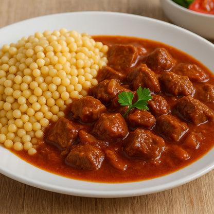 Chtoura Garden Moghrabieh (Perl Couscous) – 900g – Gesunde und Sättigende Beilage – Ideal für Deutsche Eintöpfe, Gulasch & Fitness-Salate