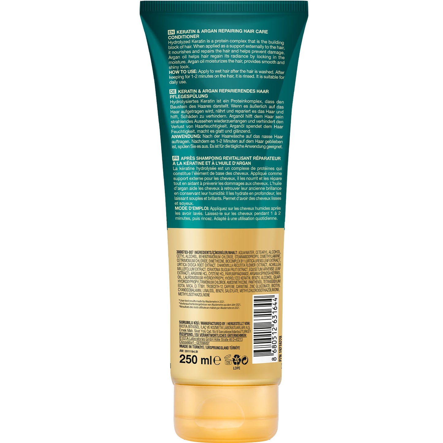 Bioxcin Keratin & Argan Repairerendes Haar Pflegespülung - Hair Care Conditioner