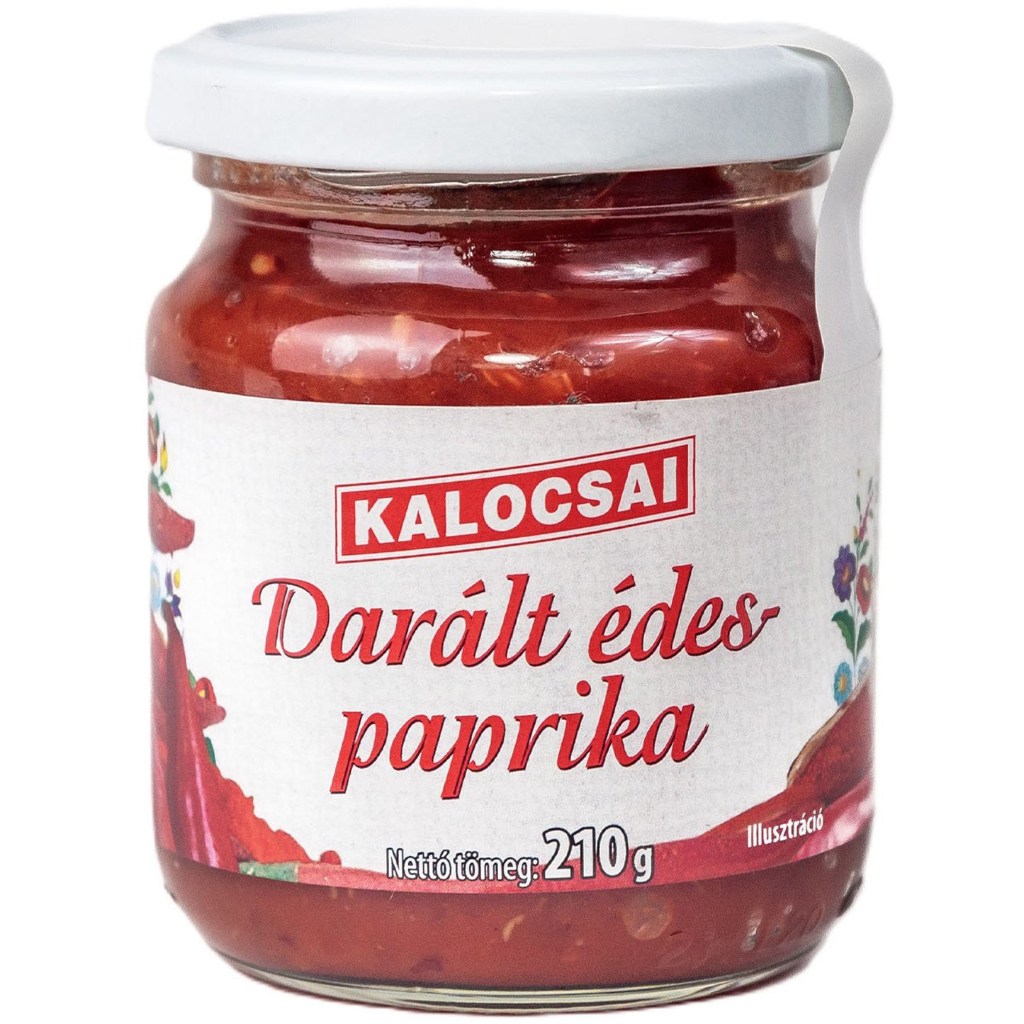 Kalocsai Ungarische Paprikapaste mild (210g) - Original Darált Edes Paprikamark (g.U.) - Milde Würzpaste direkt aus Kalocsa – Ohne scharfe Gewürze – Ideal für Gulasch, Saucen & Kindergerichte