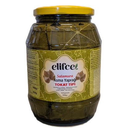 Elifce Tokat-Typ Weinblätter im Glas 908g - Eingelegte Salamura Weinblätter
