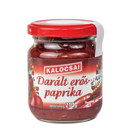Kalocsai Ungarische Paprikapaste scharf (210g) – Original Darált Erös Paprikamark (g.U.) | Scharfe Würzpaste direkt aus Kalocsa – Ohne künstliche Farbstoffe | Ideal für Gulasch & Eintöpfe