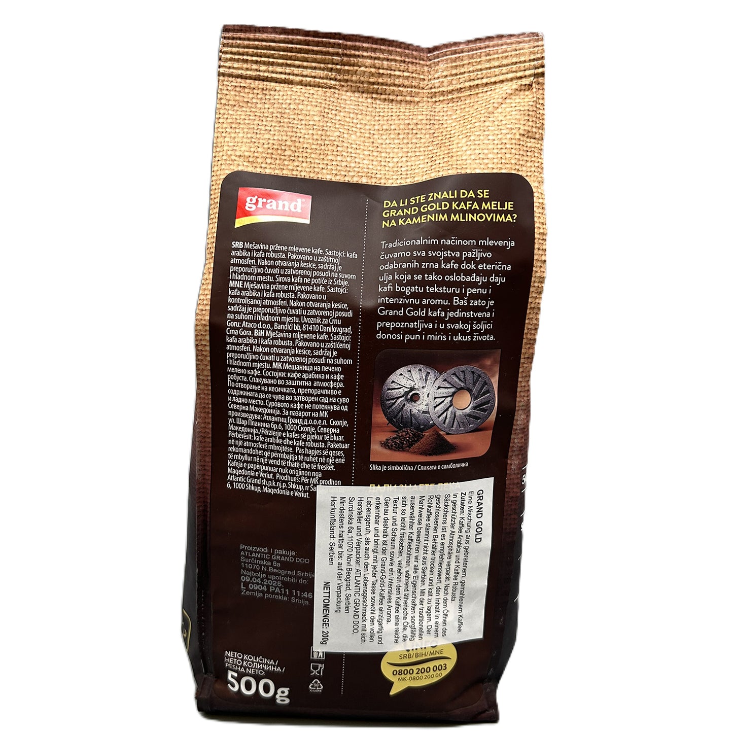 Grand Kafa Kava Kaffee Gold gemahlen 500g Grand Prom