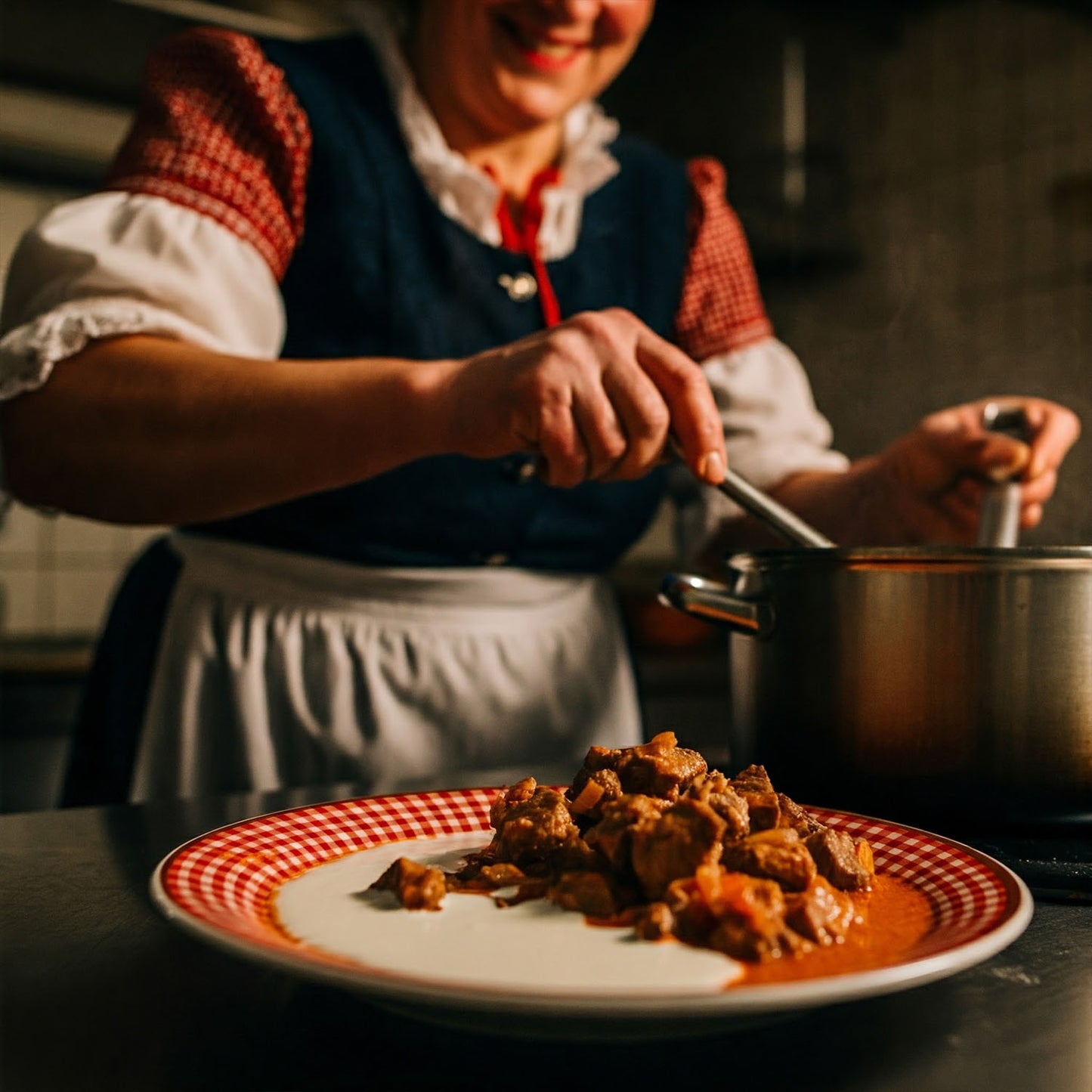 Kalocsai Ungarische Gulaschcreme Mild 160g Tube – Original Gulaschpaste aus Kalocsa (g.U.) | Milde Würzpaste für authentisches Gulasch – Ohne Farbstoffe | Ideal für Suppen & Eintöpfe