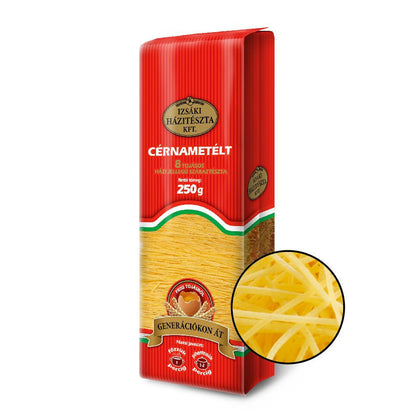 Izsaki Cernametelt Premium Ungarische Fadennudeln (8 Eier), 250g, Authentische ungarische Fadennudeln für Suppen. In nur 1 Min. gekocht! Proteinreiche 8-Eier Premium-Qualität