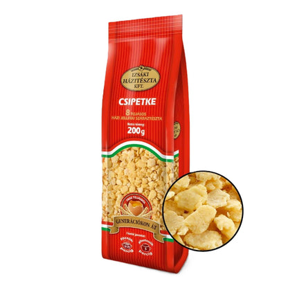 Izsaki Csipetke Premium Traditionelle Ungarische Eiernudeln (8 Eier), 200g, Authentische Zupfnudeln für Gulaschsuppe & Eintöpfe. Proteinreiche Teigwaren