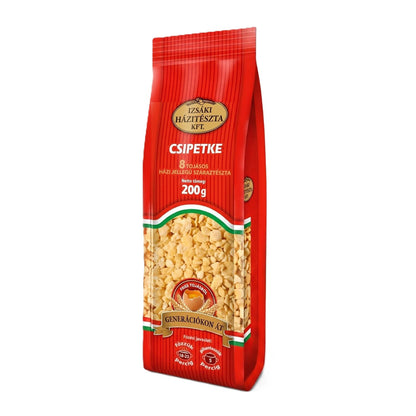 Izsaki Csipetke Premium Traditionelle Ungarische Eiernudeln (8 Eier), 200g, Authentische Zupfnudeln für Gulaschsuppe & Eintöpfe. Proteinreiche Teigwaren