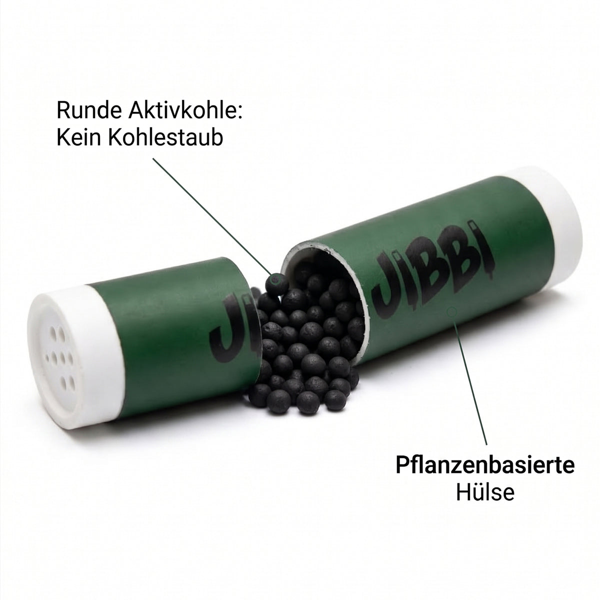 JIBBI Aktivkohlefilter 9mm Keramikkappen Pfeife Zigarette 40 Stück (4x10)