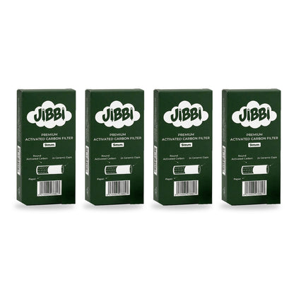 JIBBI Aktivkohlefilter 9mm Keramikkappen Pfeife Zigarette 40 Stück (4x10)