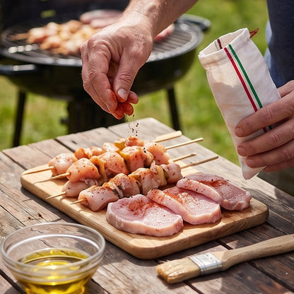 Kalocsai Paprikapulver Edelsüß (g.U.) 100g – Handgeerntet & Fein Gemahlen im traditionellen Leinensäckchen – Premium Ungarische Paprika aus Kalocsa – Ideal für Gourmet-Gerichte, Gulasch & Saucen