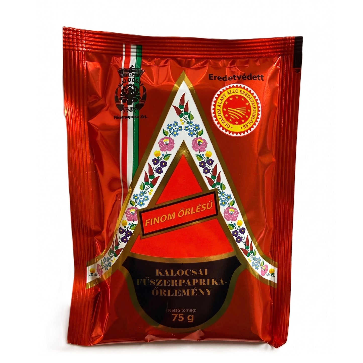 Kalocsai Paprikapulver Edelsüß (g.U.) 75g – Aroma-Schutzbeutel – Fein Gemahlen für Gourmet-Gerichte & Handgeerntet – Premium Ungarische Paprika aus Kalocsa – Ideal für Gulasch & Saucen