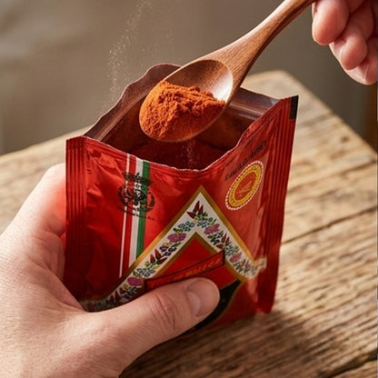 Kalocsai Paprikapulver Edelsüß (g.U.) 75g – Aroma-Schutzbeutel – Fein Gemahlen für Gourmet-Gerichte & Handgeerntet – Premium Ungarische Paprika aus Kalocsa – Ideal für Gulasch & Saucen