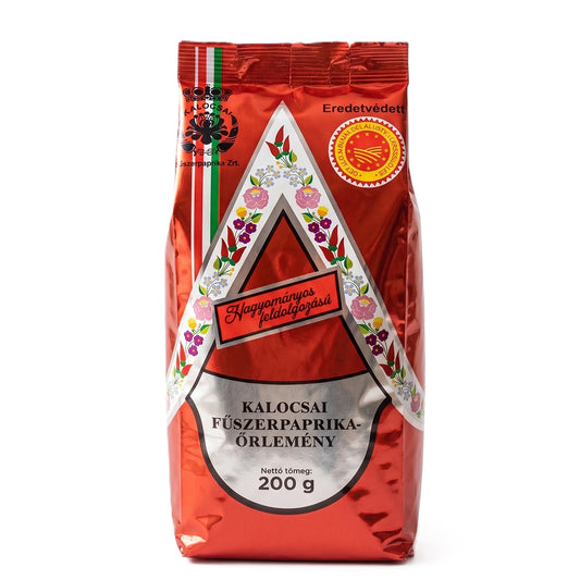 Kalocsai Paprikapulver Edelsüß (g.U.) 200g – Traditionell gemahlen & Handgeerntet – Premium Ungarische Paprika aus Kalocsa – Authentisch für Gulasch, Pörkölt & Fleischgerichte