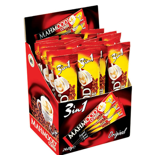 Mahmood Coffee 3 in 1 Instant Kaffee Sticks 24 x 18g  – Schnell & Köstlich