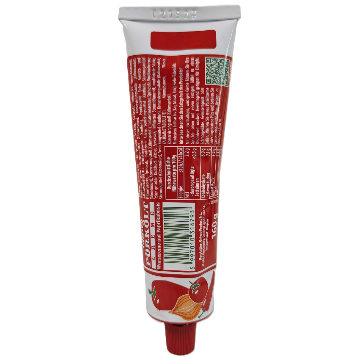 Univer Pörkölt Würzcreme 160g Tube -vegan ungarische Würzpaste Gulasch Eintopf