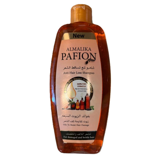 Almalika Pafion Shampoo mit 7 Royalen Ölen 400 ml – Argan, Schwarzkümmel, Rizinus, ohne Parabene