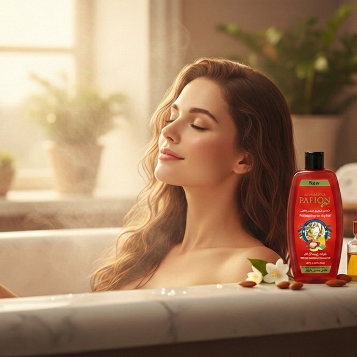 Almalika Pafion Arganöl Shampoo 400 ml – Pflegeshampoo für trockenes Haar, ohne Parabene
