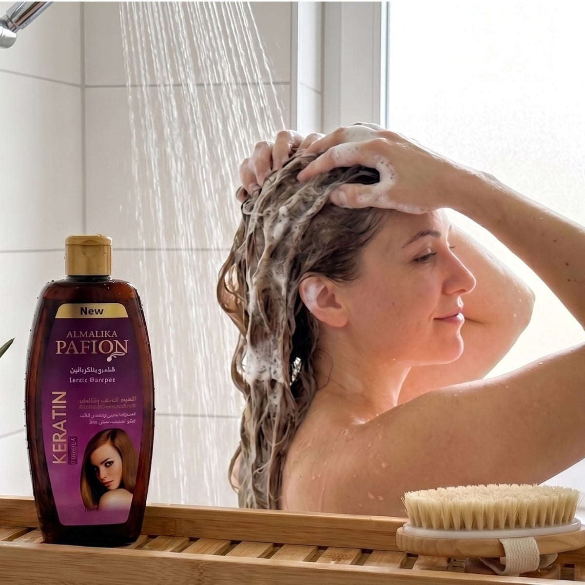 Almalika Pafion Keratin Shampoo 400 ml – Repair-Pflege für trockenes & strapaziertes Haar, ohne Parabene